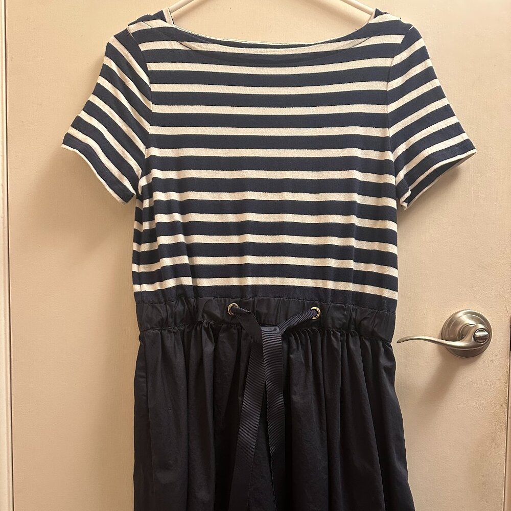 EUC - Kate Spade Broome Street Dress - Navy Blue/White - Size US S